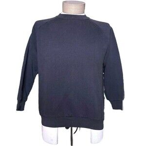 Vintage 90s Blank Faded Black Fall Crewneck Sweatshirt